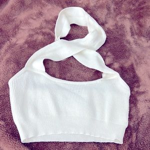 White crop top